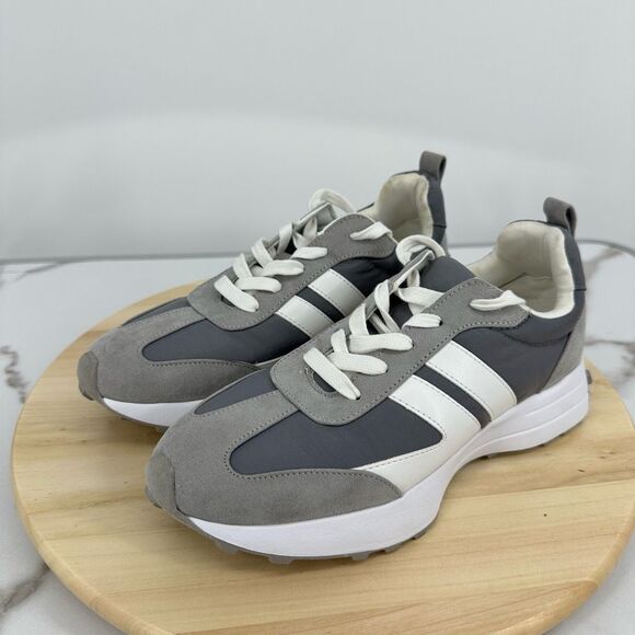 J/Slides Jonnie Luxe Nylon Sneakers Shoes Women’s 9 Grey White Casual Comfort - Picture 3 of 14